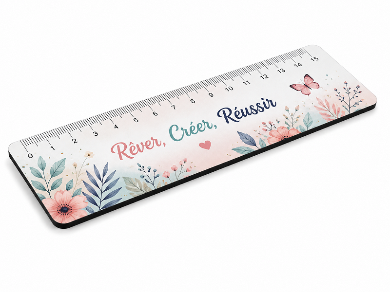 Règle 15 cm en bois – Personnalisable par sublimation – Haute qualité – Image 2
