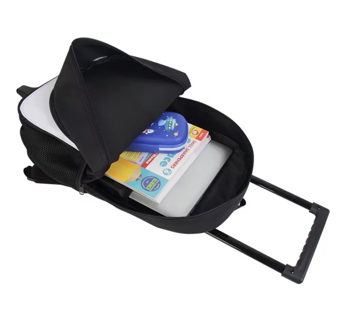 Sac à dos à roulettes personnalisable pour sublimation – Cartable chariot enfant – Image 2