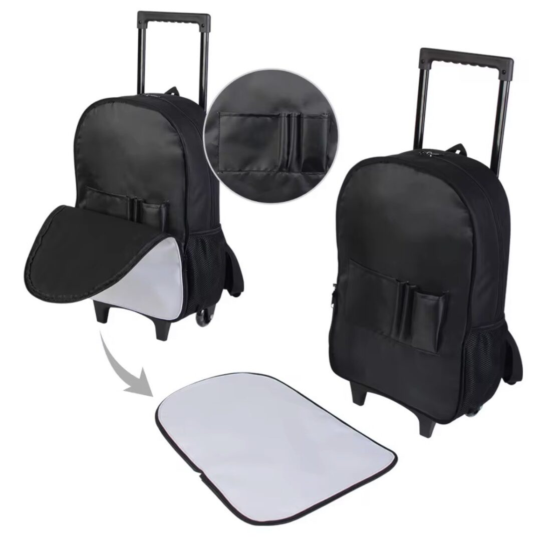 Sac à dos à roulettes personnalisable pour sublimation – Cartable chariot enfant – Image 4
