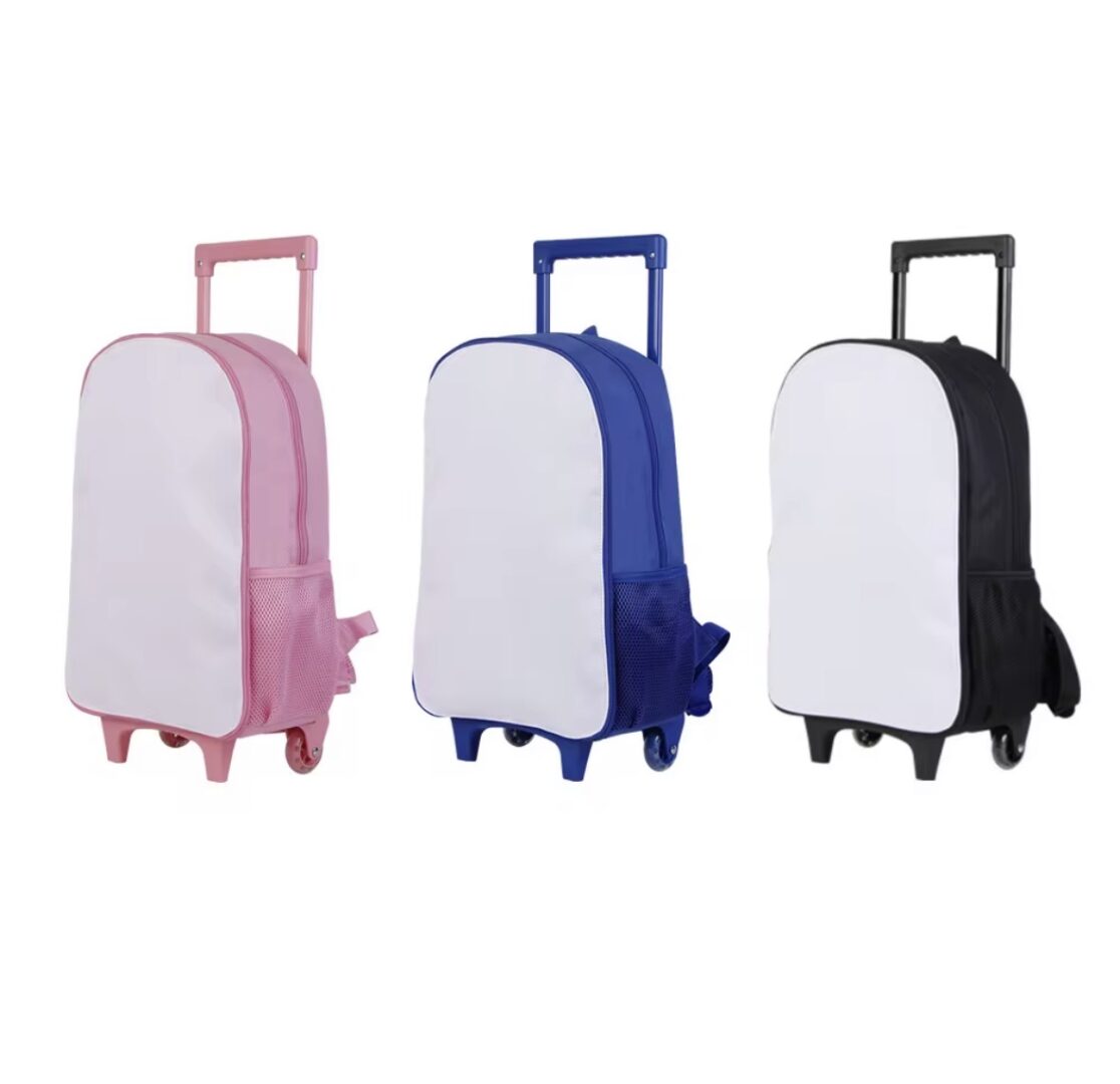 Sac à dos à roulettes personnalisable pour sublimation – Cartable chariot enfant