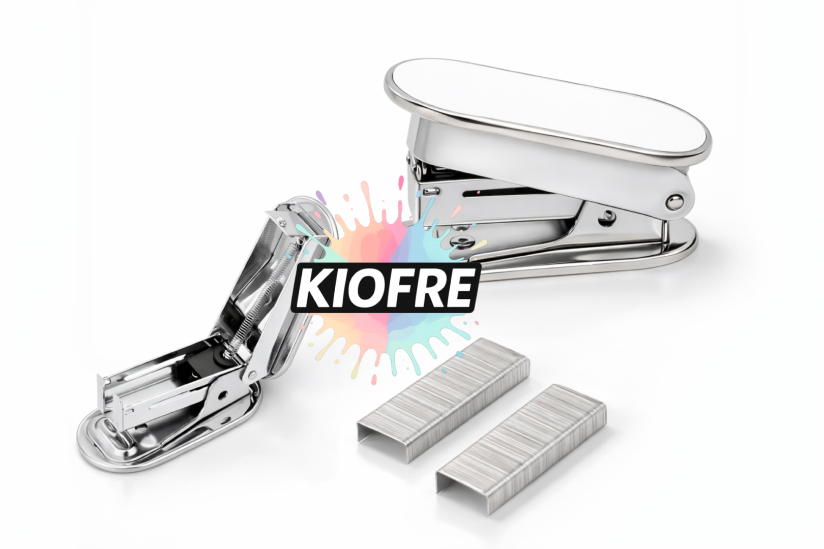 Mini agrafeuse Blanche et Argentée à Personnaliser pour Sublimation