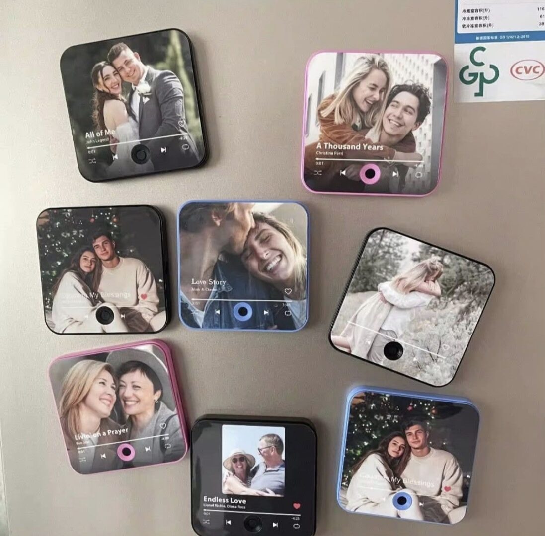 Aimant Frigo Musical Bluetooth 10×10 cm Personnalisable par Sublimation – Image 3