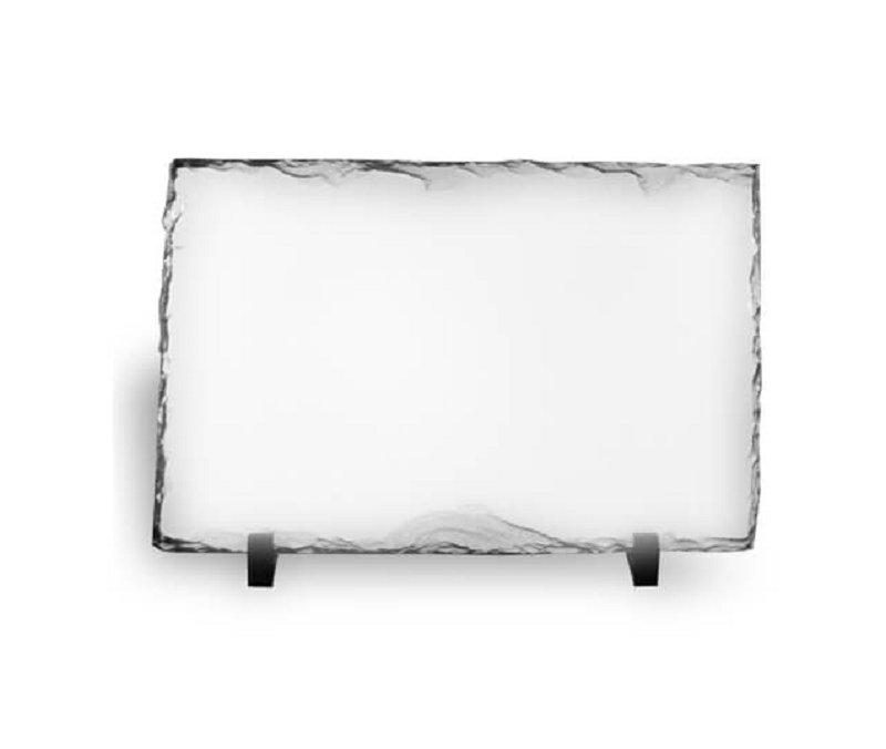 Bloc Ardoise Rectangle 15 x 20 cm – Surface Blanche Sublimation – Bordures Naturelles