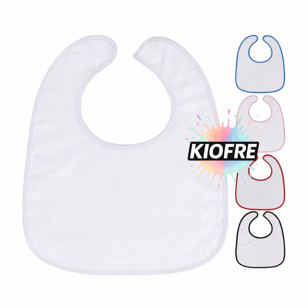 Bavoir bébé sublimation à personnaliser – Polyester coton avec scratch