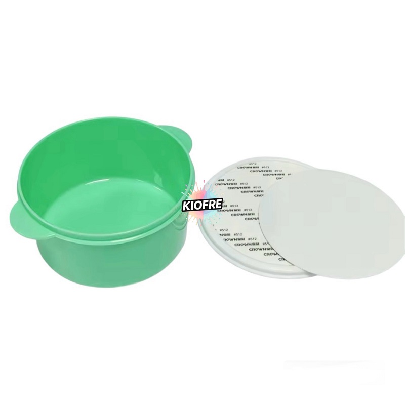 Boîte ronde pour goûter ou repas avec plaque aluminium à sublimation – Personnalisable – Ø 14 cm – Image 2