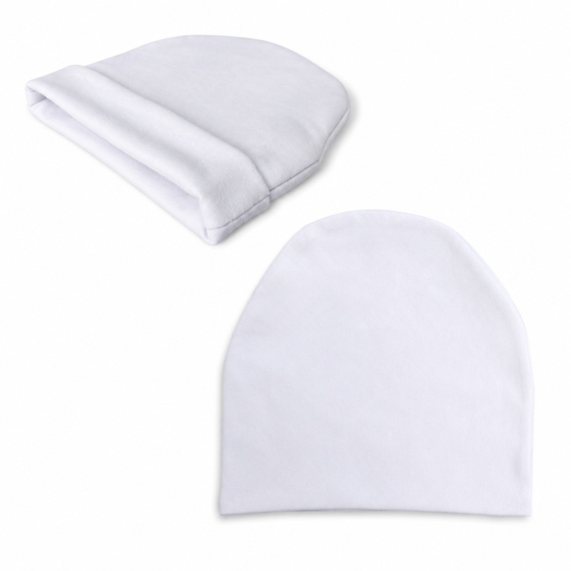 Bonnet bébé polyester blanc à personnaliser par sublimation