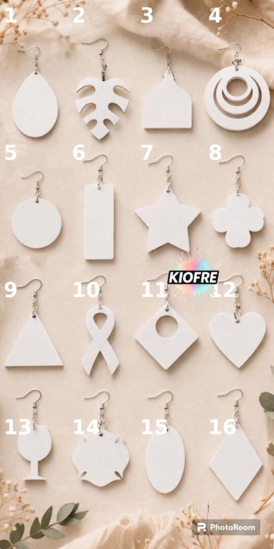 Boucles d’oreilles MDF sublimation | Bijoux personnalisables recto verso