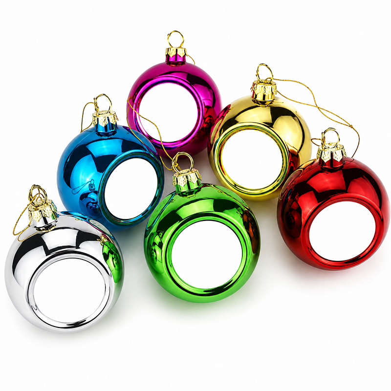 Boule de Noël 8 cm pour Sublimation avec Plaque Aluminium – Personnalisable