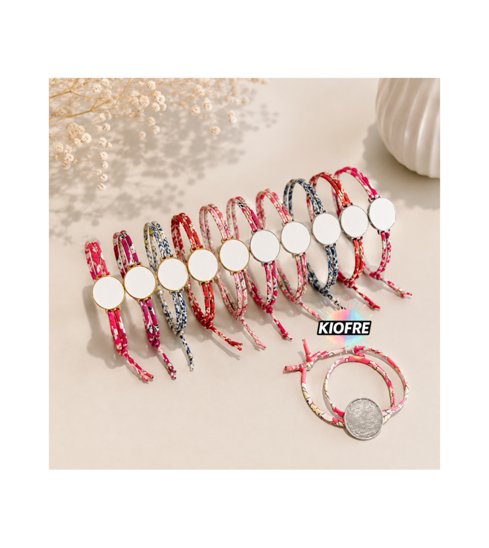 Bracelet Cordon Double Liberty Personnalisable pour Sublimation