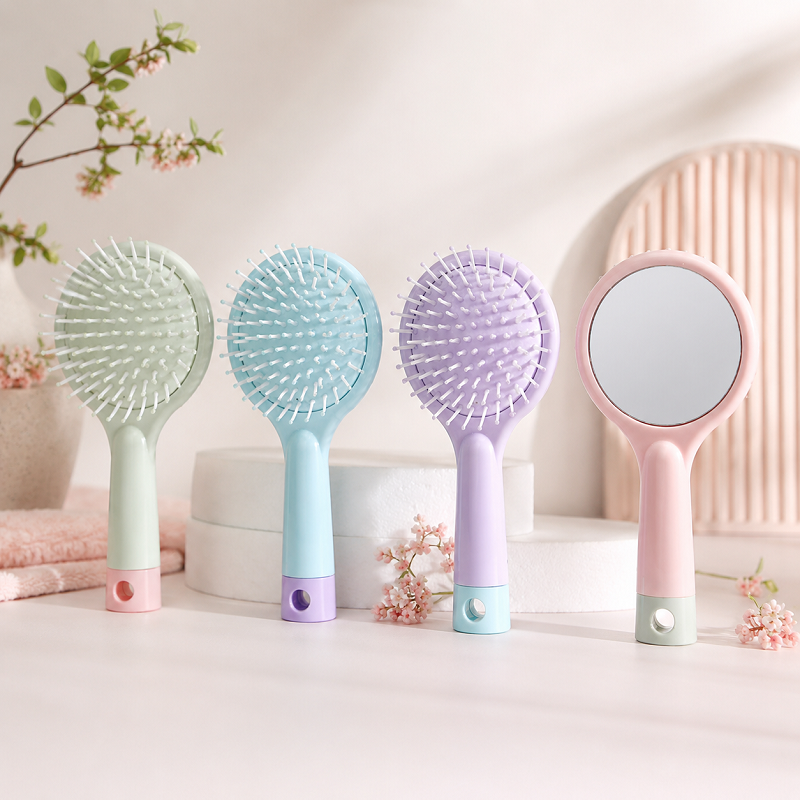 Brosse ronde couleur pastel avec plaque aluminium pour sublimation – 157 x 75 mm