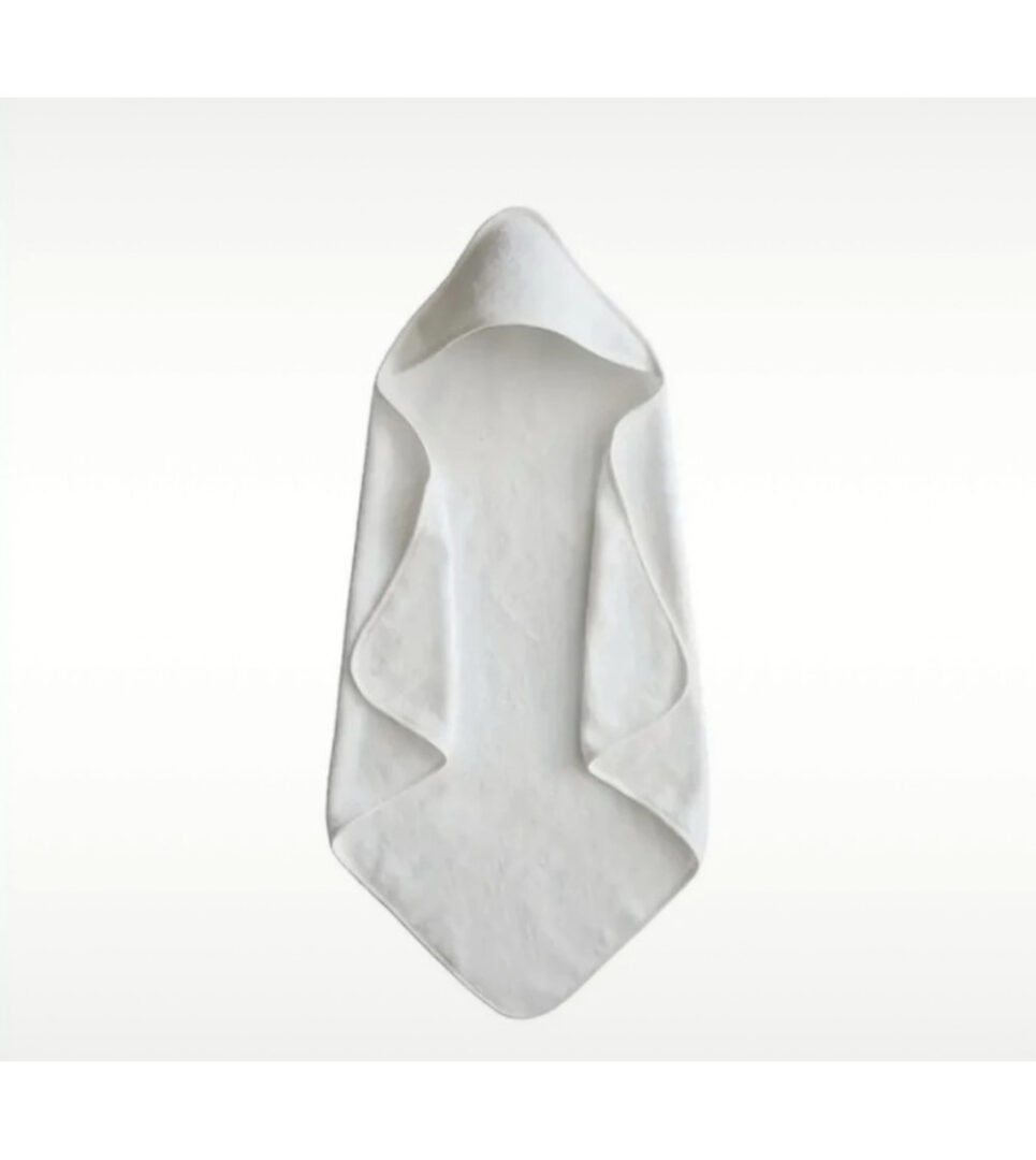 Cape de Bain Bébé Sublimation Blanche 75 x 75 cm – Éponge & Polyester | Exclusivité KIOFRE – Image 2