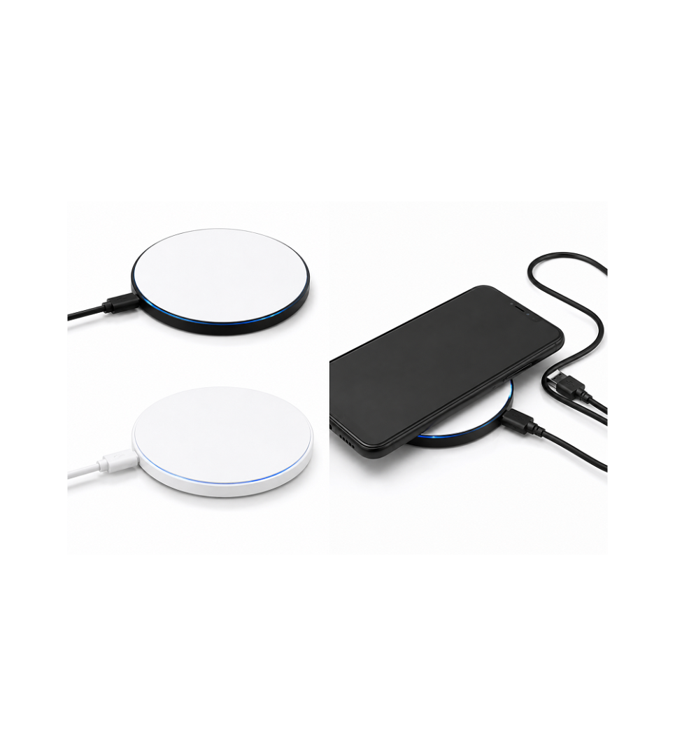 Chargeur Sans Fil USB Rond pour Sublimation Compatible Recharge par Induction – Image 2