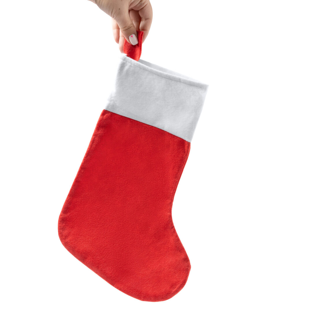 Lot de 10 Chaussettes / Bottes de Noël Blanc / Rouge – Sublimation & Flocage DTF