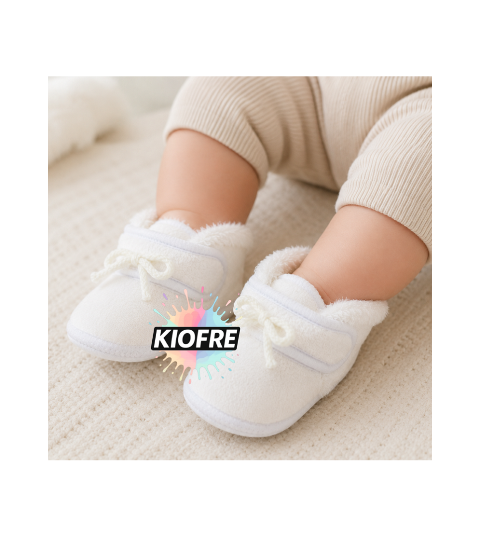 Chaussons bébé blancs sublimables 0-6 mois – doux et confortables pour personnalisation
