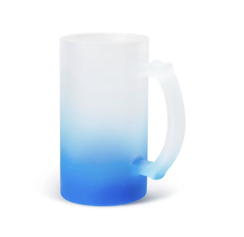 Chope de bière en verre givré dégradé 470 ml pour sublimation – Image 2