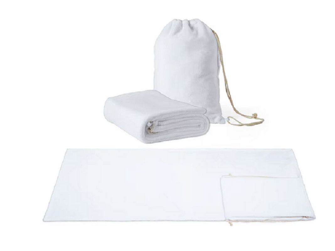 Couverture polaire 2-en-1 personnalisable avec sac à cordon – Spécial sublimation