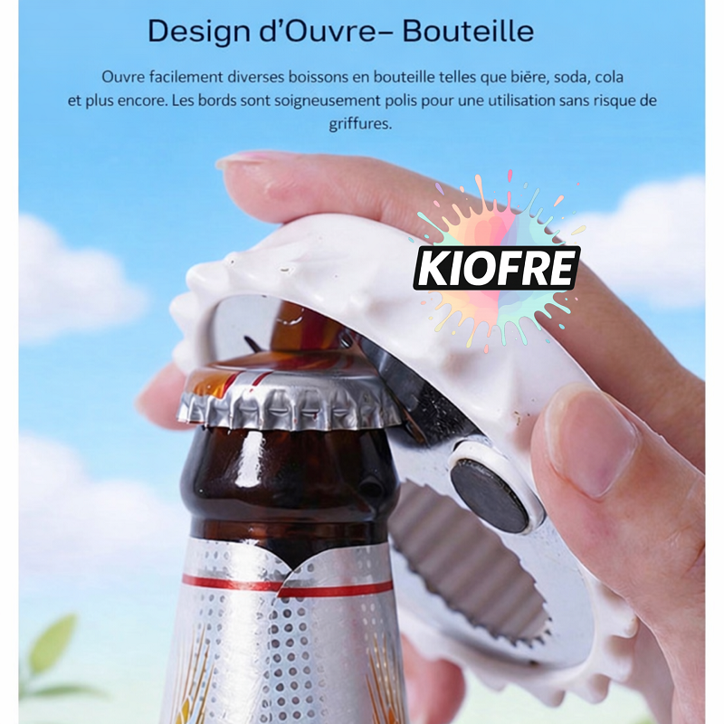 Décapsuleur Aimanté 2-en-1 Forme Capsule pour Sublimation