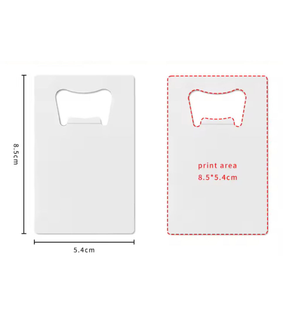 Décapsuleur métallique – Sublimation blanc