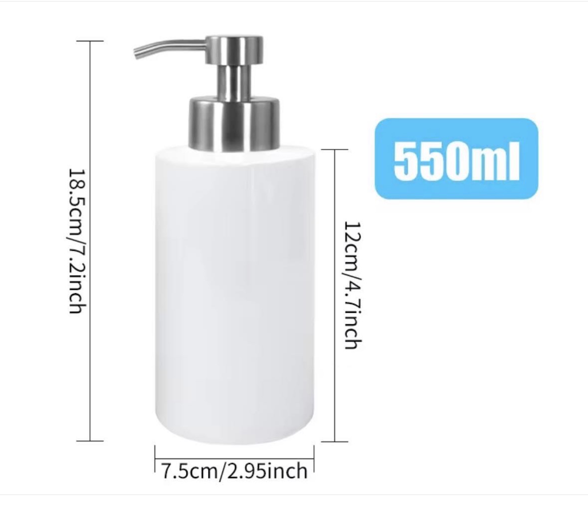 Distributeur à savon sublimation 550 ml aluminium personnalisable – Image 2