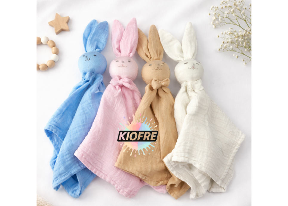 Doudou en gaze de coton personnalisable – Vierge à marquer