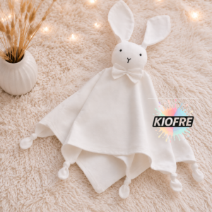 Doudou Lapin Blanc 40 x 40 cm – Spécial Sublimation | Exclusivité KIOFRE