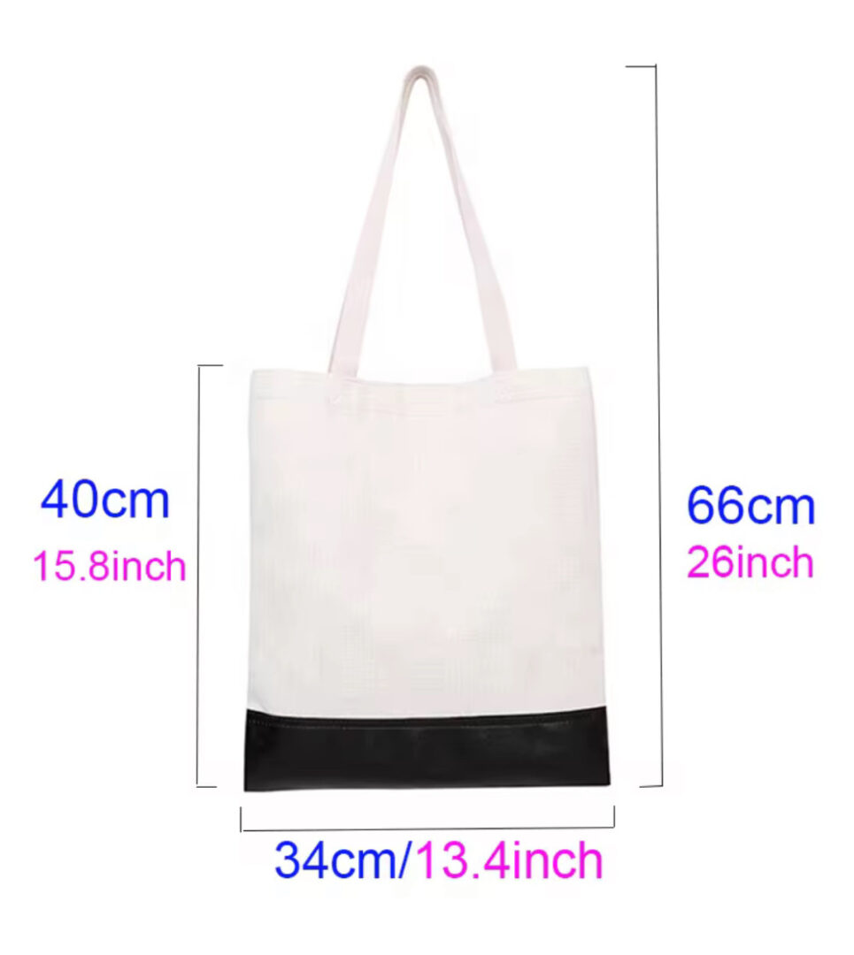 Trousse et sac bicolore polyester / similicuir sublimation – Image 2