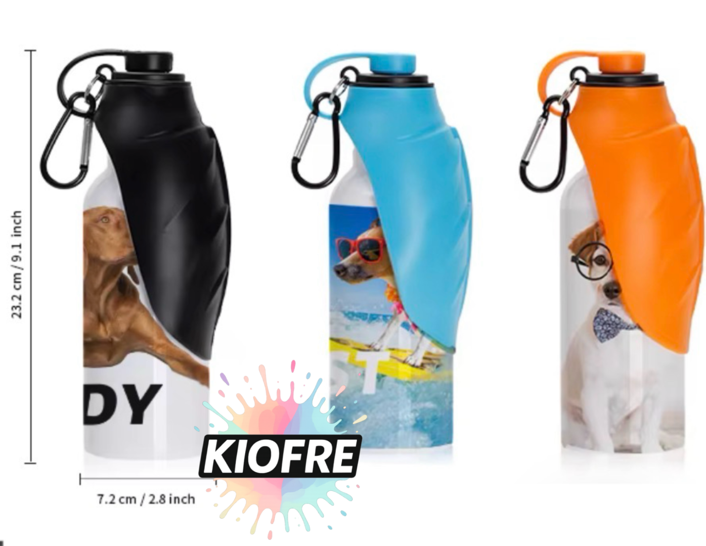 Thermos abreuvoir 600 ml (20 oz) pour animaux en acier inoxydable pour sublimation