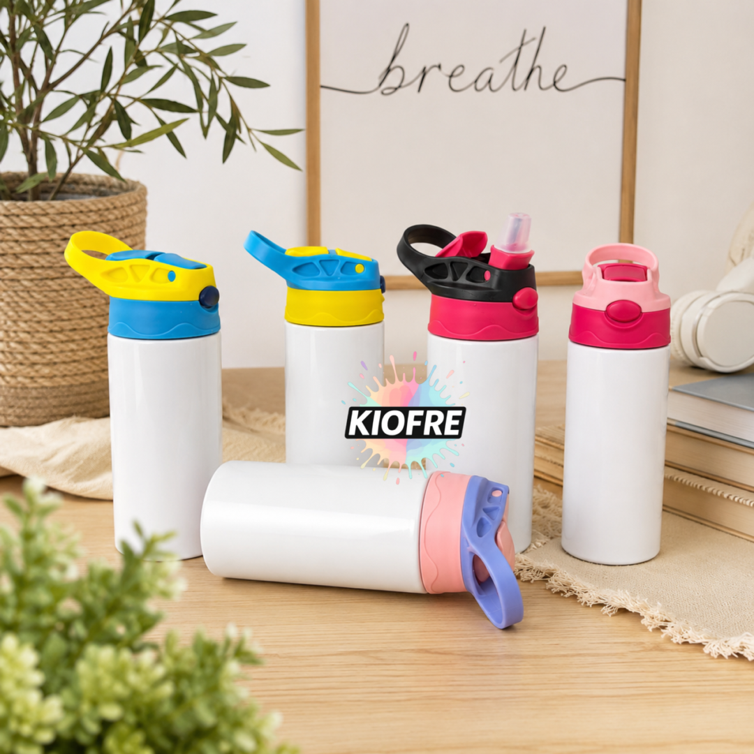 Gourde Thermos 360 ml -12 oz en Acier Inoxydable 304 – Blanche Sublimation – Isotherme