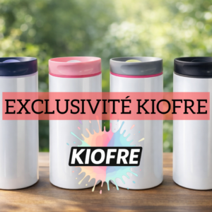 Gourde thermos 600ml sublimation avec bouton coulissant | Exclusivité Kiofre