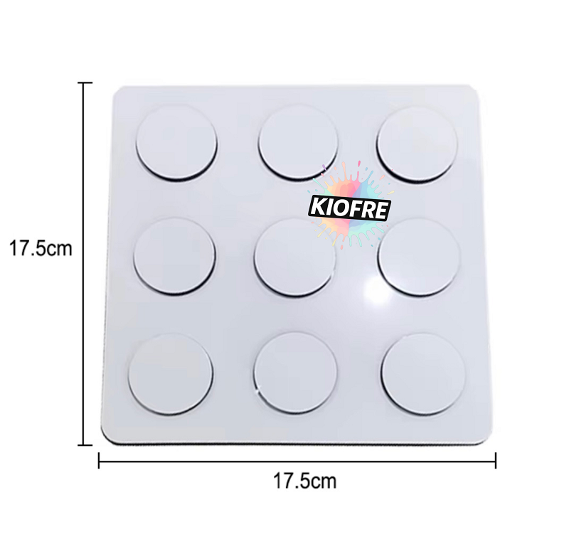 Jeu de morpion en MDF pour sublimation – 17,5 x 17,5 cm – Image 2