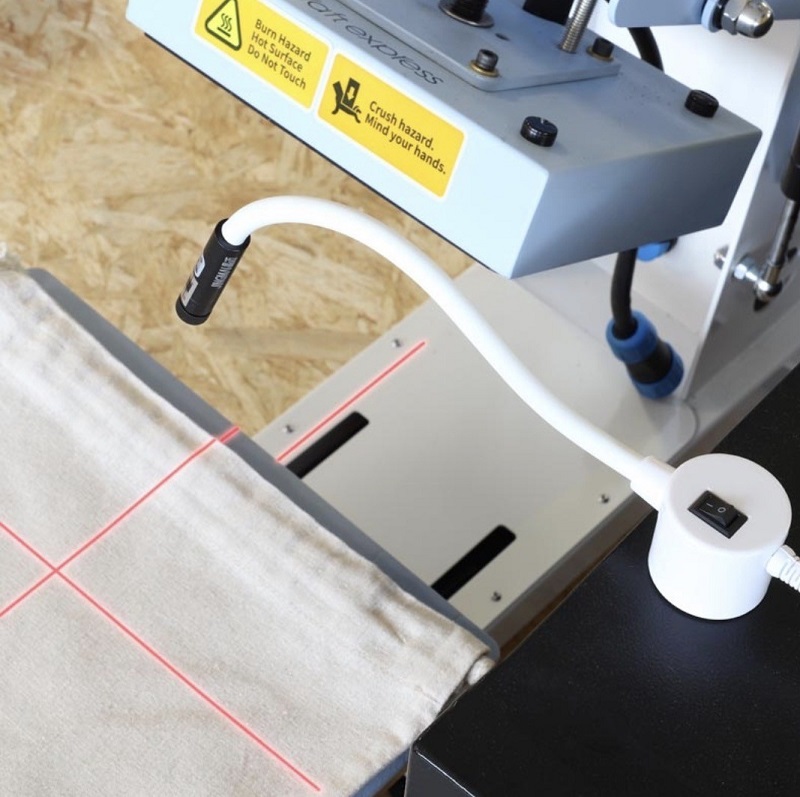 Laser de précision magnétique 5W à croix rouge pour presse à chaud – Sublimation, DTF UV, Flex & Flocage
