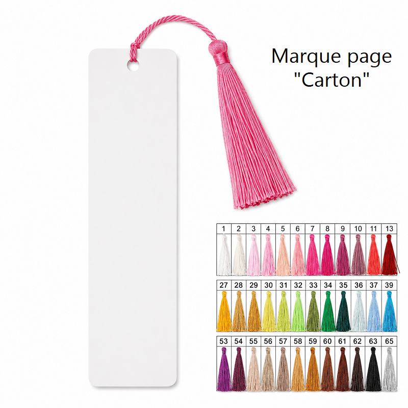 Marque-Page avec Pompon pour Sublimation Personnalisable