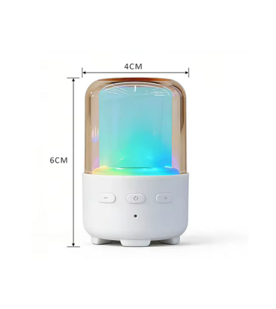 Mini enceinte Bluetooth LED pour sublimation 4x6 cm – Haut-parleur personnalisable avec lumière multicolore – Image 3