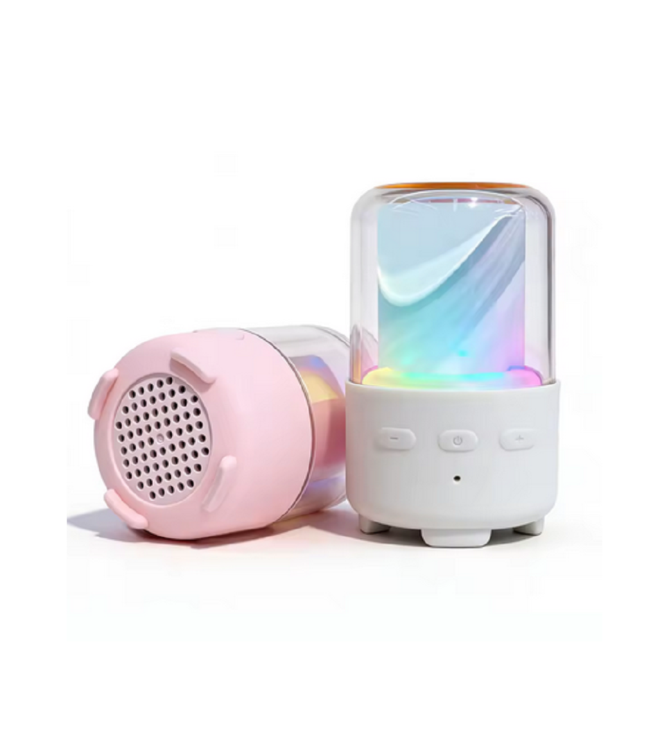 Mini enceinte Bluetooth LED pour sublimation 4x6 cm – Haut-parleur personnalisable avec lumière multicolore – Image 2