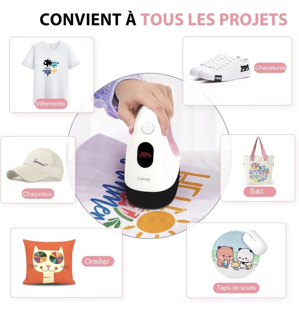 Mini Presse à Chaud LED Calogy pour Sublimation, Flocage et DTF – Image 2