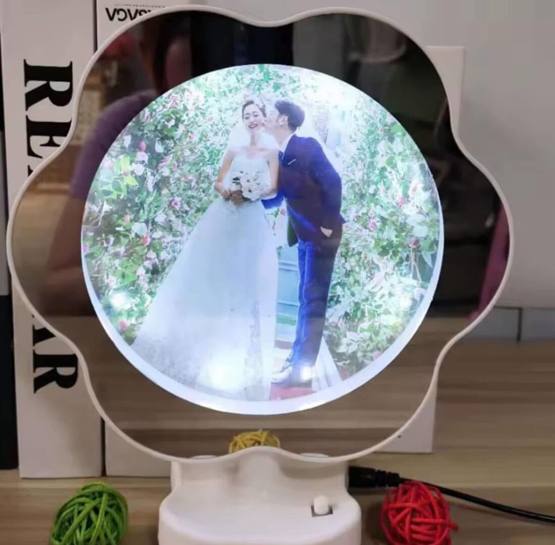 Cadre miroir veilleuse magique LED 3 en 1 pour sublimation – Personnalisable – Décoration personnalisable – Image 5