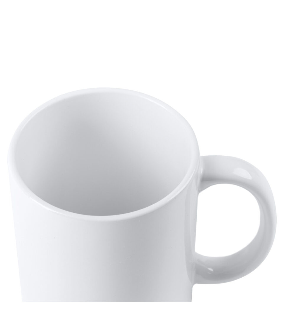 Mug en céramique blanc 350 ml pour sublimation – Compatible presse et four – Image 2