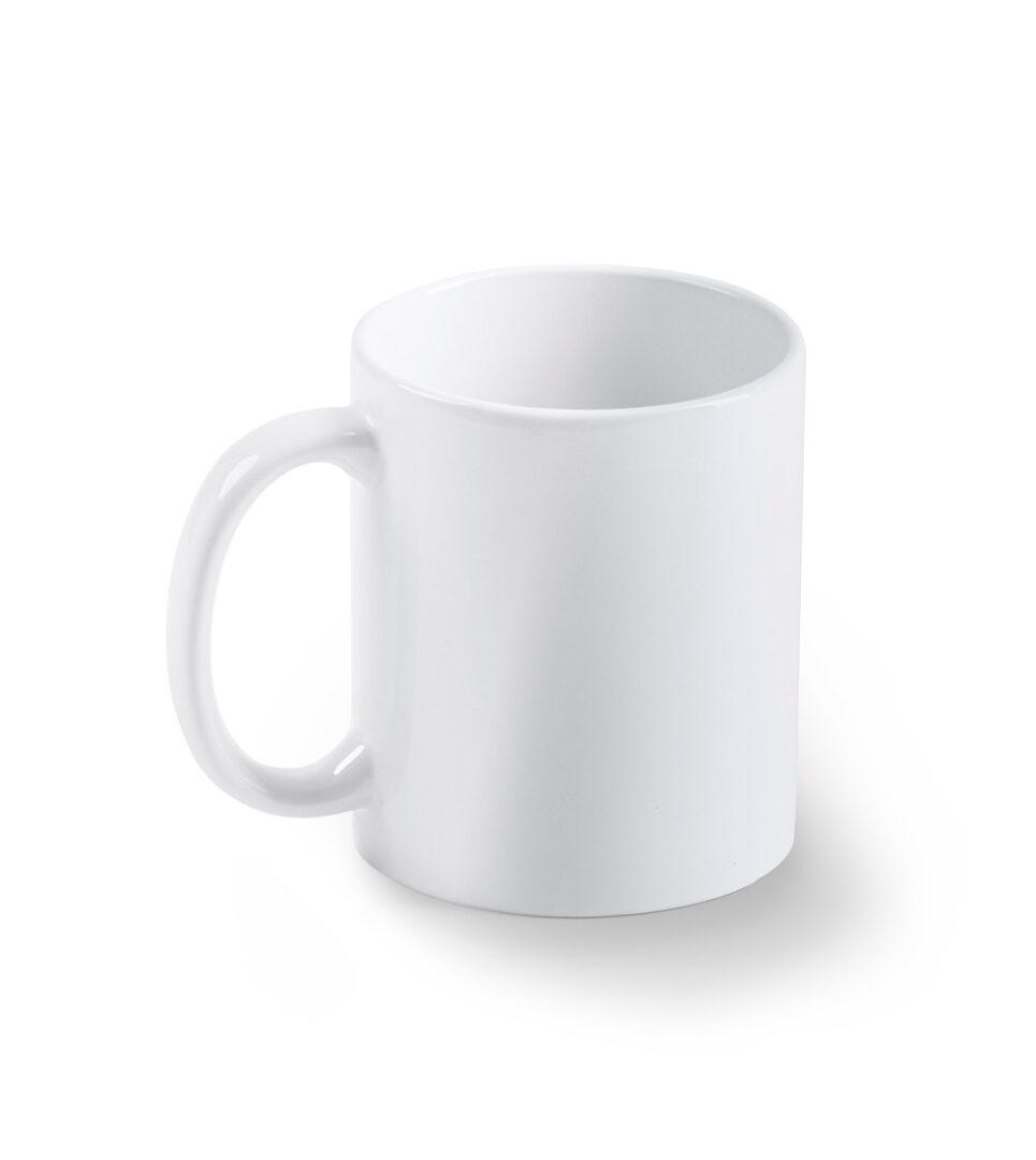 Mug en céramique blanc 350 ml pour sublimation – Compatible presse et four