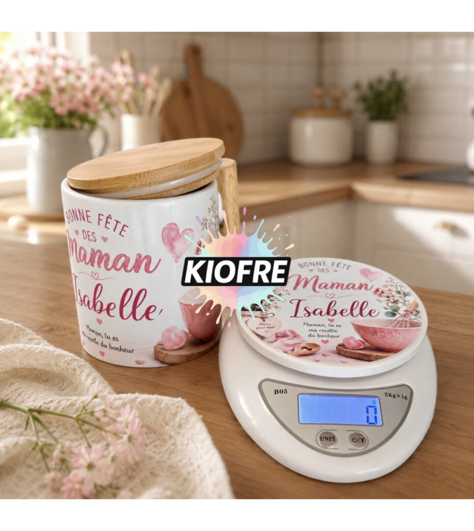 Mug en Céramique pour Sublimation avec Poignée & Couvercle Bambou – 330 ml – Image 4