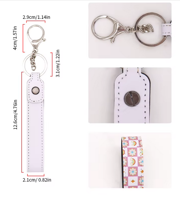 Porte-clés Lanière Dragonne en Similicuir – Personnalisable par Sublimation – Image 2
