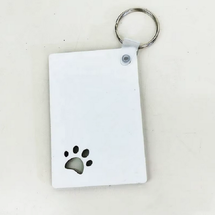 Porte-clés animaux patte MDF personnalisable – Sublimation – Image 4
