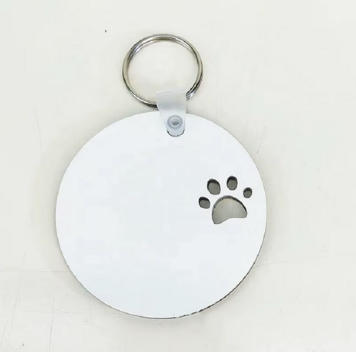 Porte-clés animaux patte MDF personnalisable – Sublimation – Image 3
