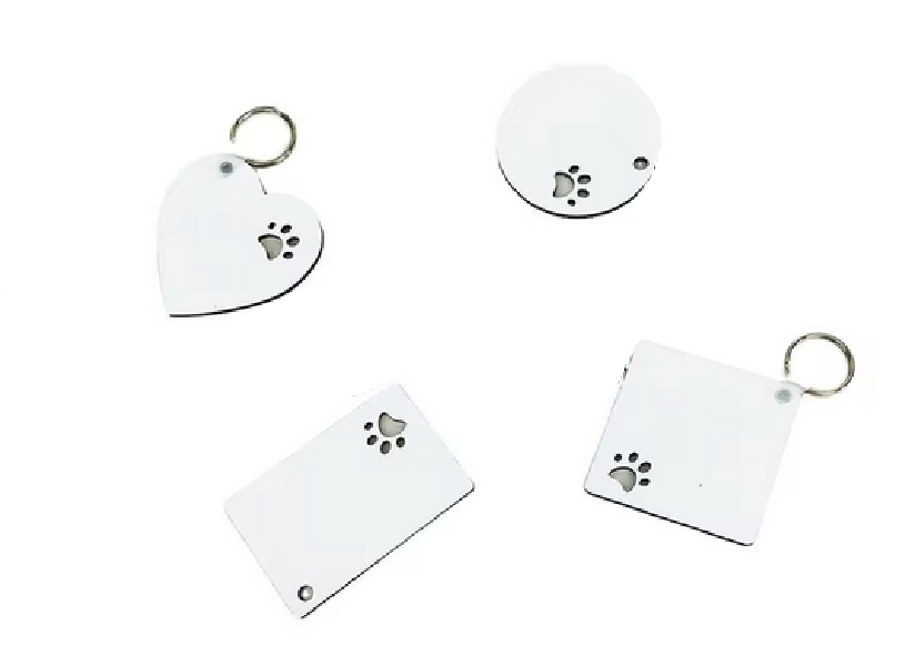 Porte-clés animaux patte MDF personnalisable – Sublimation