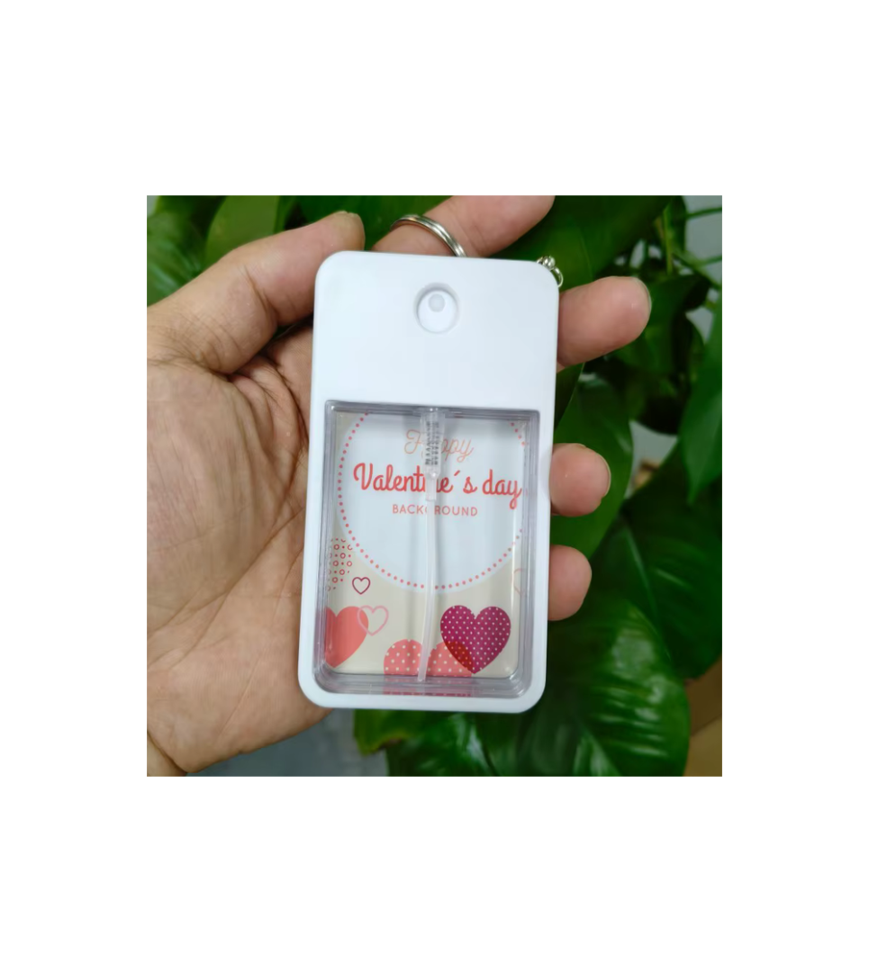Porte-clés distributeur de parfum rechargeable pour sublimation – Blanc, Rose et Vert d'eau – Image 4