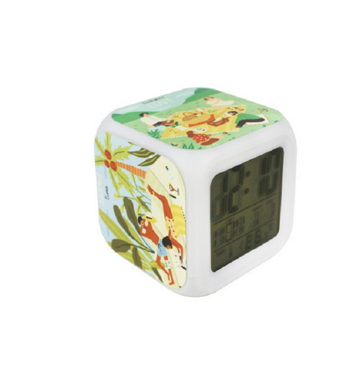 Réveil numérique lumineux LED avec sublimation personnalisable – Image 5