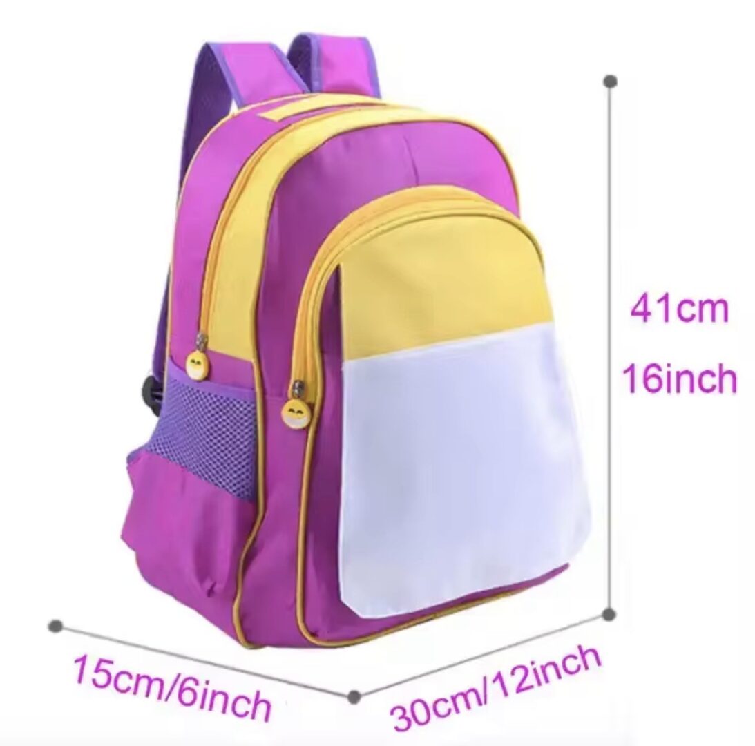 Sac à dos enfant personnalisable pour sublimation – Rabat détachable – Image 2