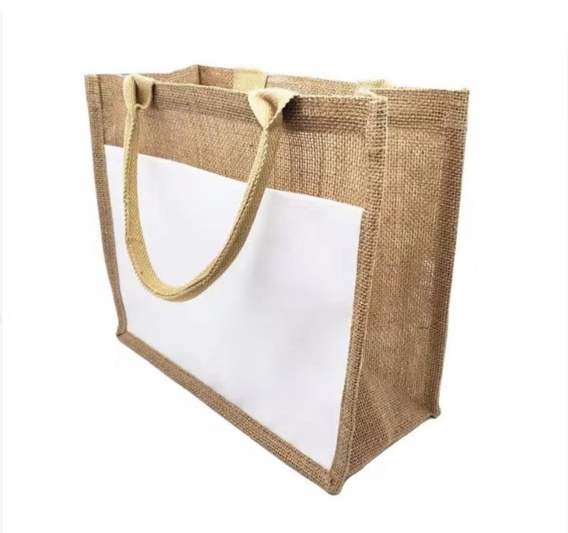 Sac en jute avec panneau en polyester pour la sublimation – Disponible en 3 dimensions – Image 2