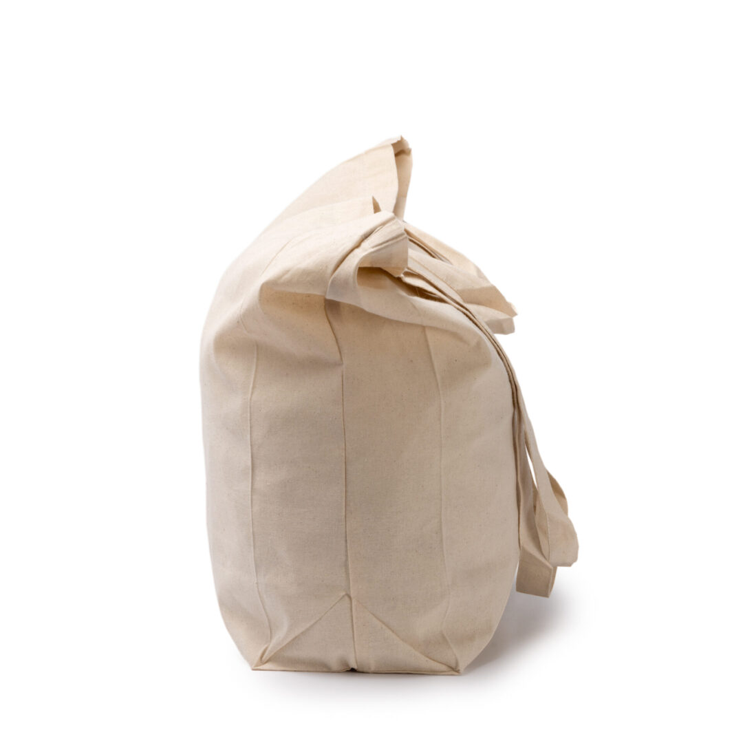 Sac de course cabas beige à double anses – Pratique et réutilisable – Image 3