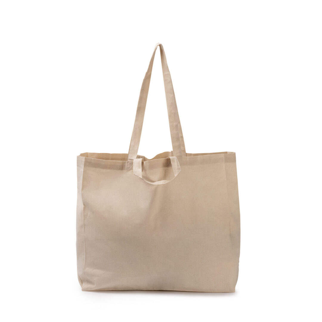 Sac de course cabas beige à double anses – Pratique et réutilisable – Image 2