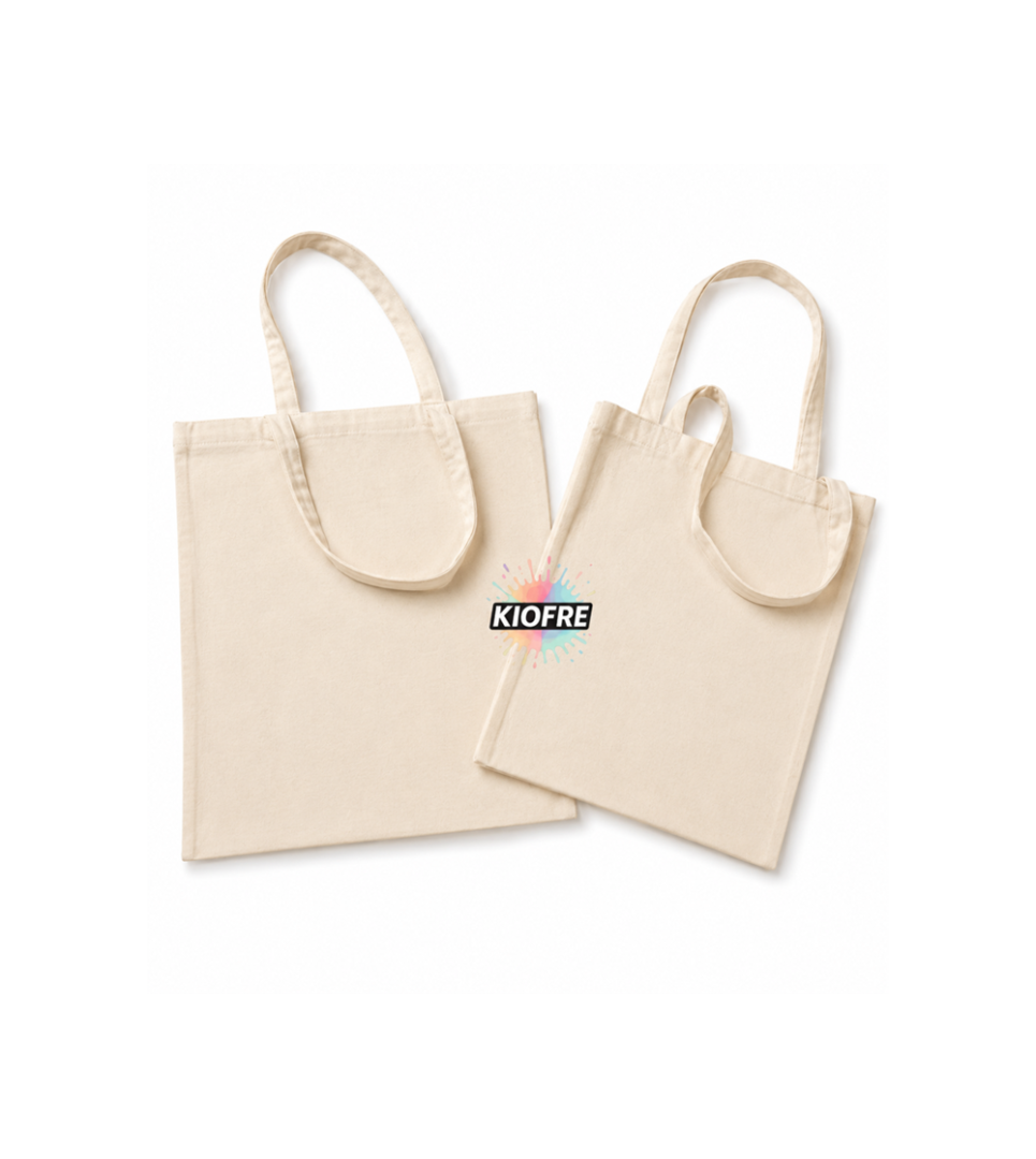 Sac Tote Bag Beige en Polyester Épais pour Sublimation